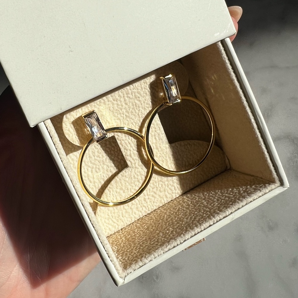 14k gold plated Icelink Earrings
